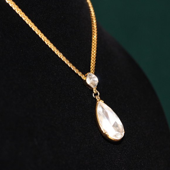 Gold Plated Tear-Drop Necklace (GN0001) - Picture 10 of 11